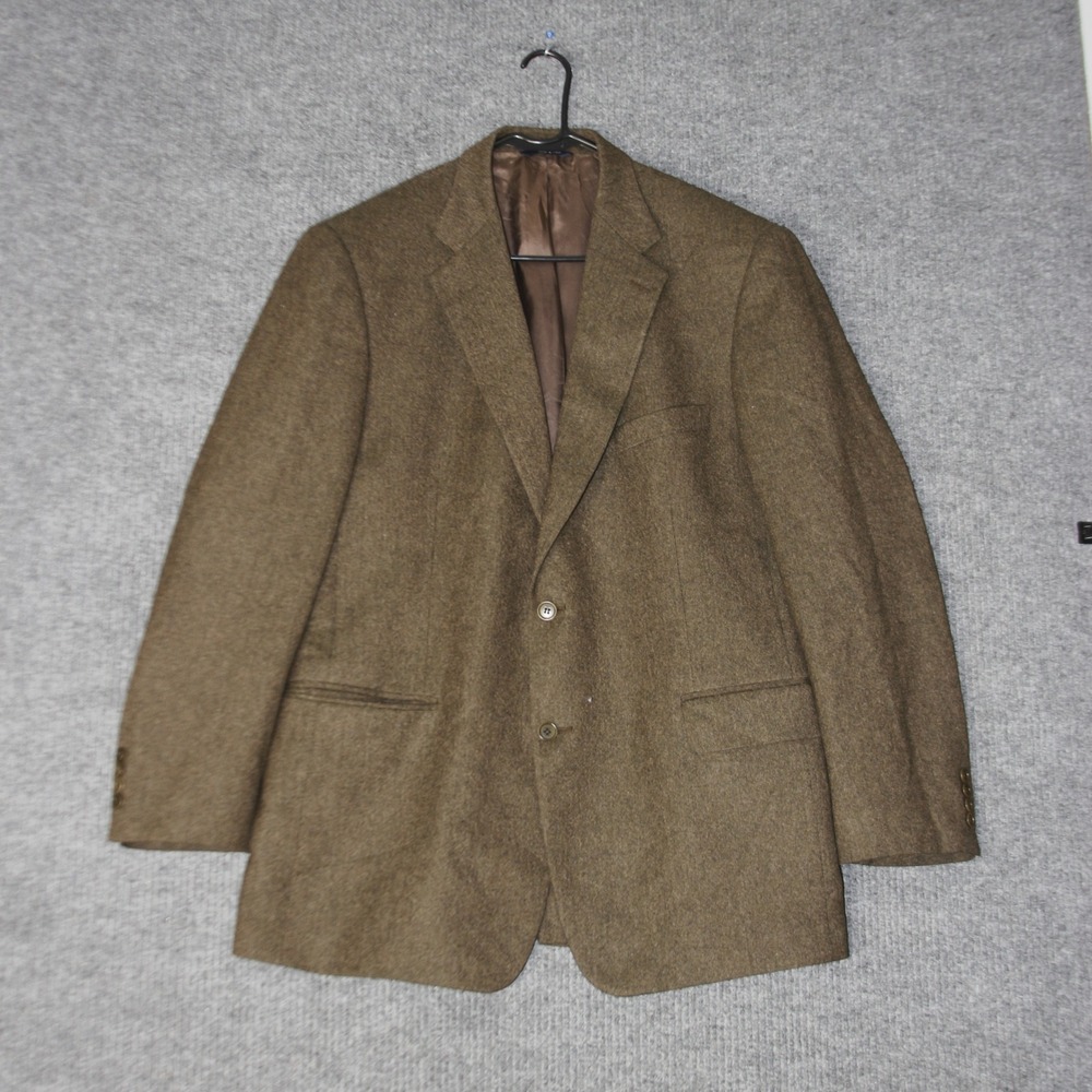 Brooks Brothers 1818 Blazer Mens 45 LG Brown Made in Italy 100% Wool Sport Coat
